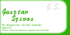 gusztav szivos business card